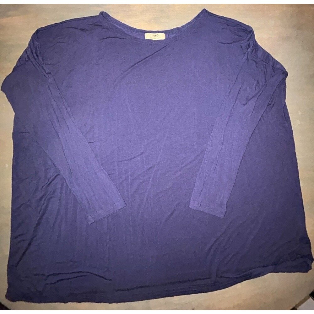 Piko Bamboo Indigo Blue Long Sleeve Shirt Size 2x?